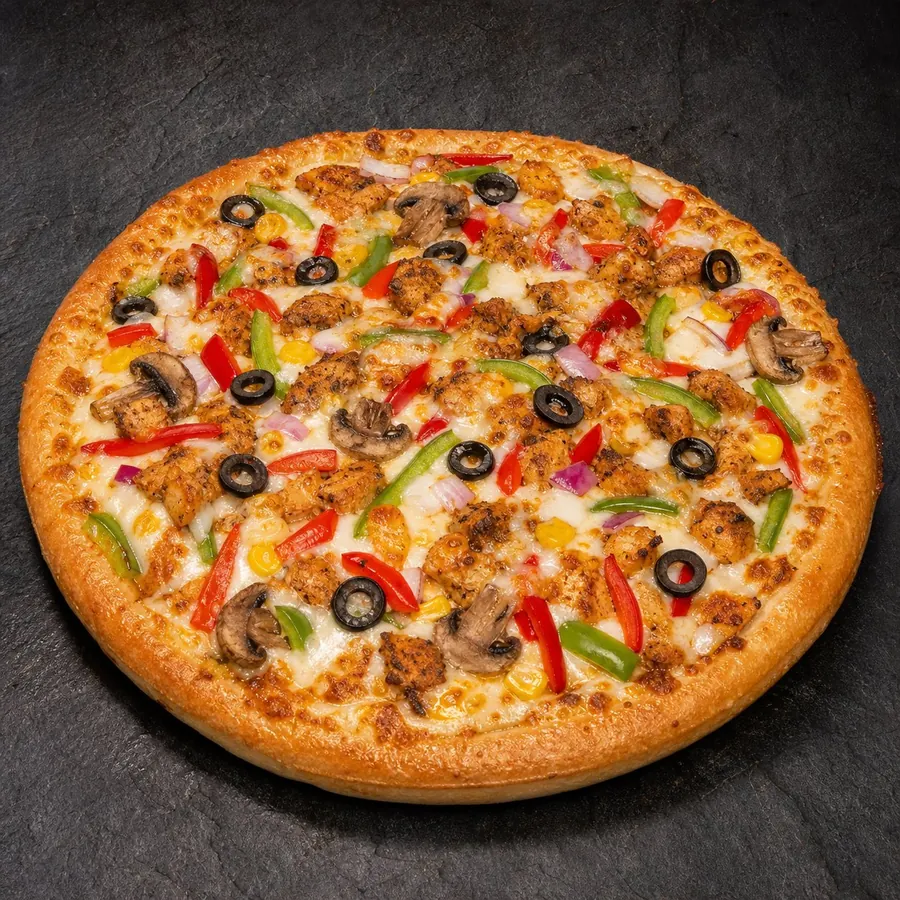 Pakistani chicken supreme pizza