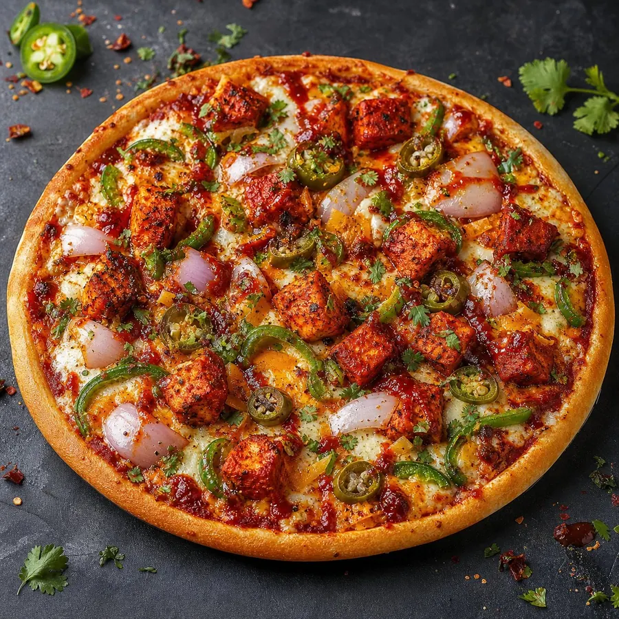 Pakistani tikka special pizza